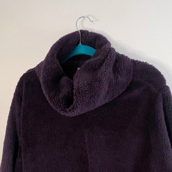 Zella Furry Fleece Funnel Neck Pullover In Purple Nebula - Size 2X - Picture 4 of 6